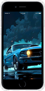 Силикон с усиленными углами чехол Форд мустанг для Apple iPhone 6s - 6374sp-90 изображение 