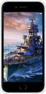 Силикон с усиленными углами чехол Военный корабль, world of tanks, wargaming для Apple iPhone 6 - 6461sp-45 изображение 