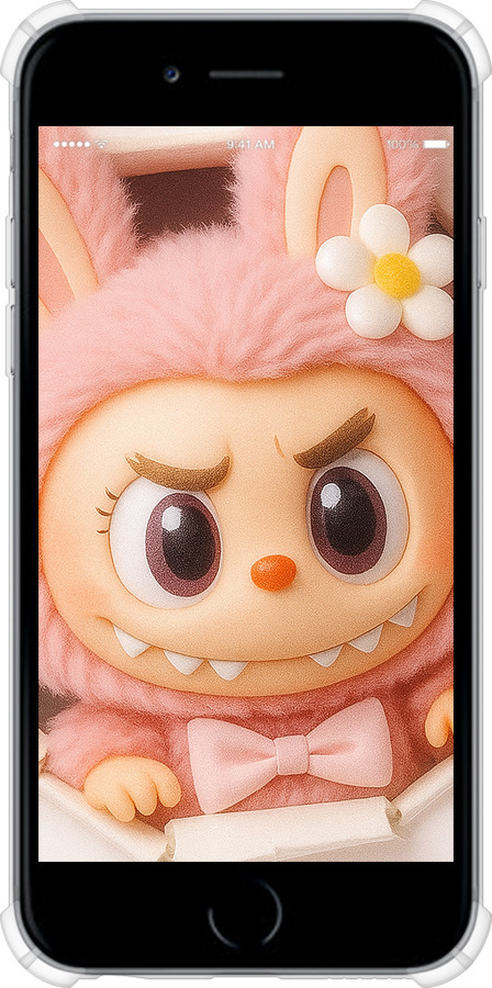 Силіконовий протиударний с посиленими кутами чехол Лабубу 2 для Apple iPhone 6s - 6710sp-90 изображение 