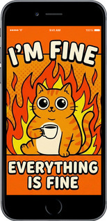 2D пластиковый чехол Funny Cat для Apple iPhone 6s - 6786t-90 изображение 