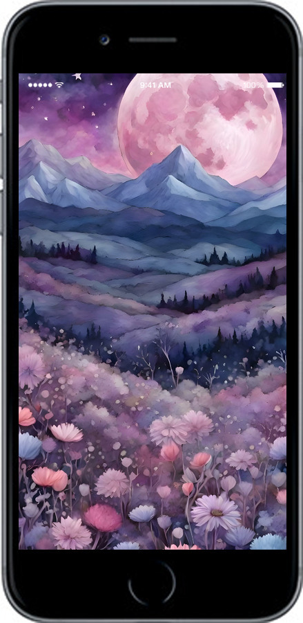 2D пластиковий чехол Ніч місяць арт для Apple iPhone 6 - 6319t-45 изображение 