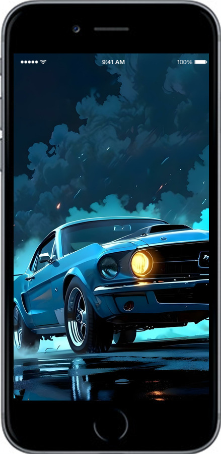 2D пластиковый чехол Форд мустанг для Apple iPhone 6s - 6374t-90 изображение 