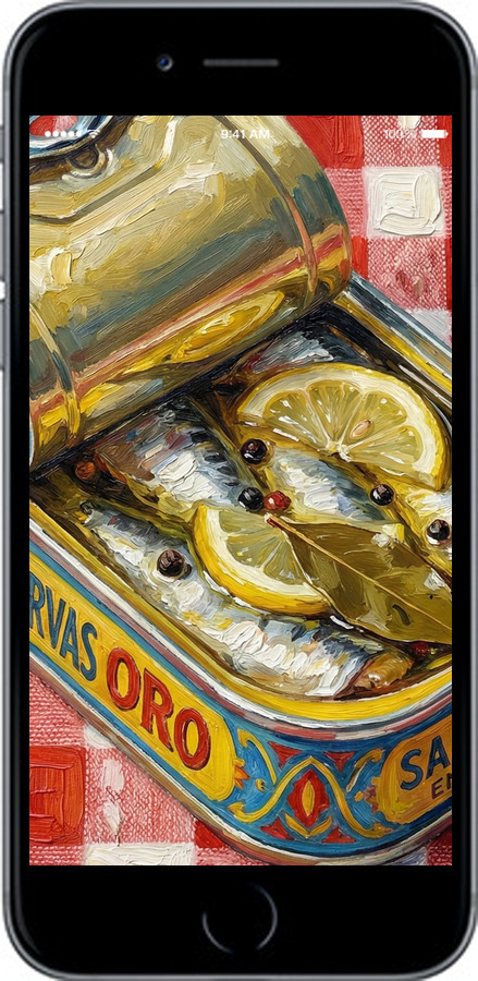 2D пластиковый чехол Vintage Sardine Tin Phone для Apple iPhone 6s - 6772t-90 изображение 