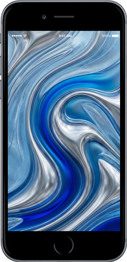 2D пластиковий чехол Liquid Chrome для Apple iPhone 6 - 6781t-45 изображение 