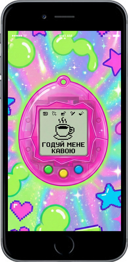 2D пластиковый чехол Y2K Aesthetic Retro Pet: Годуй мене кавою для Apple iPhone 6s - 6784t-90 изображение 