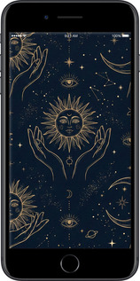 TPU чехол Celestial Harmony: Sun & Moon Gold Mystic Pattern для Apple iPhone 7 Plus - 6778b-337 изображение 