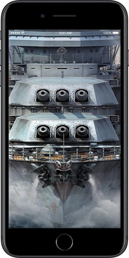 TPU чехол Линкор, world of tanks, wargaming, военный корабль для Apple iPhone 8 Plus - 6453b-1032 изображение 