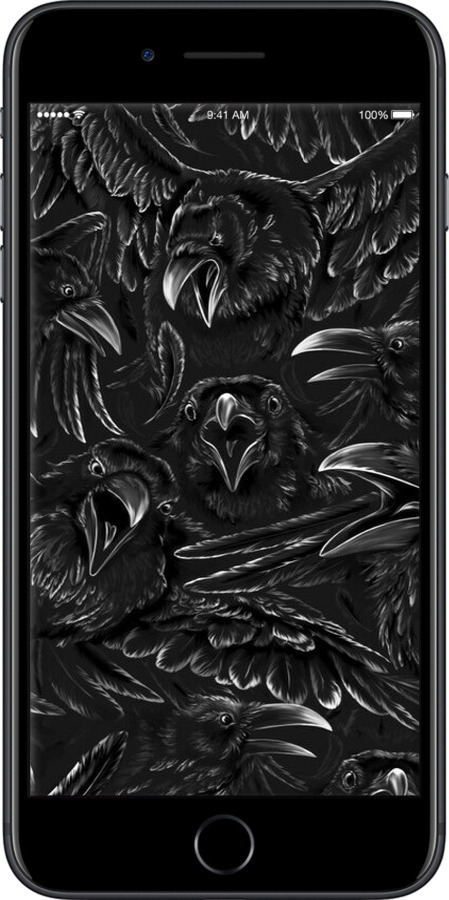 TPU чехол Воронья ярость для Apple iPhone 7 Plus - 6474b-337 изображение 