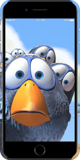 3D пластиковий глянцевий чехол Angry Birds для Apple iPhone 8 Plus - 6008c-1032 изображение 