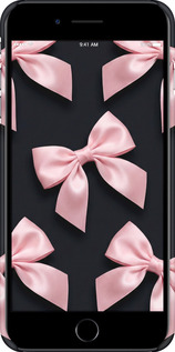 3D пластиковый глянцевый чехол Coquette Ribbons Dark Coquette для Apple iPhone 8 Plus - 6767c-1032 изображение 