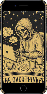 3D пластиковый глянцевый чехол The Overthinker для Apple iPhone 7 Plus - 6774c-337 изображение 