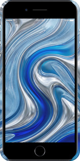 3D пластиковый глянцевый чехол Liquid Chrome для Apple iPhone 7 Plus - 6781c-337 изображение 