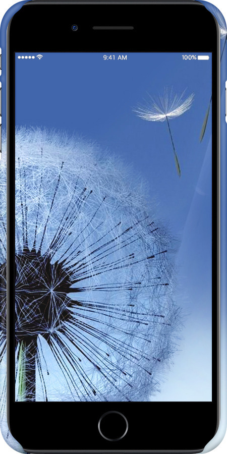 3D пластиковый глянцевый чехол Одуванчик для Apple iPhone 8 Plus - 6005c-1032 изображение 
