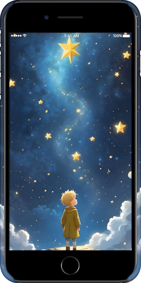 3D пластиковий глянцевий чехол Маленький принц для Apple iPhone 7 Plus - 6326c-337 изображение 