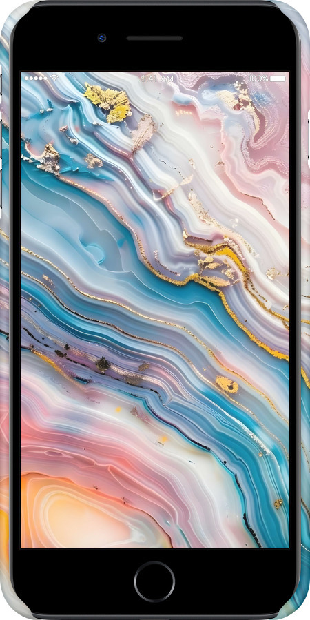 3D пластиковый глянцевый чехол Мрамор красивый для Apple iPhone 7 Plus - 6376c-337 изображение 