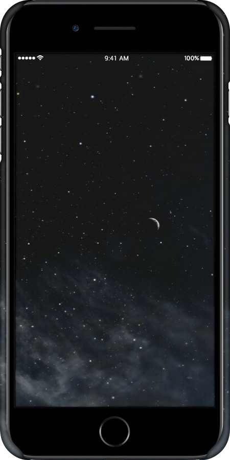 3D пластиковий глянцевий чехол Нічне небо для Apple iPhone 8 Plus - 6451c-1032 изображение 