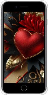 Силіконовий протиударний с посиленими кутами чехол Сердечки v2 для Apple iPhone 7 Plus - 5832sp-337 изображение 