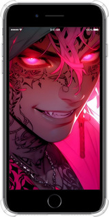 Силіконовий протиударний с посиленими кутами чехол Аніме демон 3 для Apple iPhone 8 Plus - 6313sp-1032 изображение 