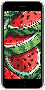 Силіконовий протиударний с посиленими кутами чехол Кавун для Apple iPhone 8 Plus - 6315sp-1032 изображение 