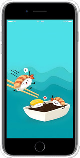 Силикон с усиленными углами чехол Суши для Apple iPhone 7 Plus - 6354sp-337 изображение 