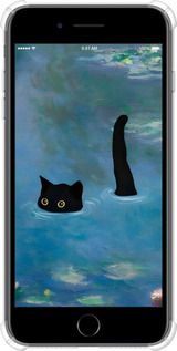 Силикон с усиленными углами чехол С изображением кота и водяной лилии Monet для Apple iPhone 7 Plus - 6519sp-337 изображение 