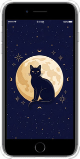 Силикон с усиленными углами чехол Cute Cat Celestial/Witchy для Apple iPhone 7 Plus - 6787sp-337 изображение 