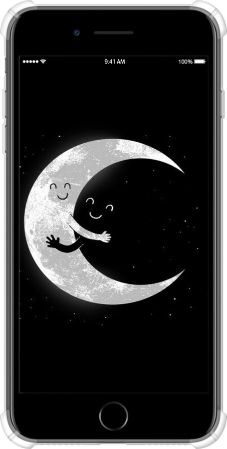 Силикон с усиленными углами чехол Лунные объятия для Apple iPhone 7 Plus - 6508sp-337 изображение 