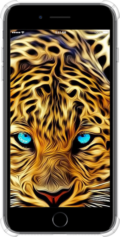 Силикон с усиленными углами чехол Леопард для Apple iPhone 7 Plus - 6611sp-337 изображение 