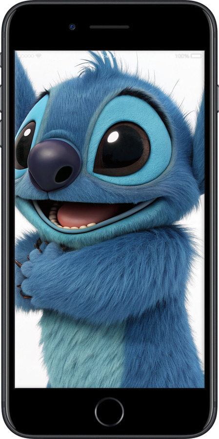Силиконовый чехол Стич 1 для Apple iPhone 7 Plus - 6686u-337 изображение 