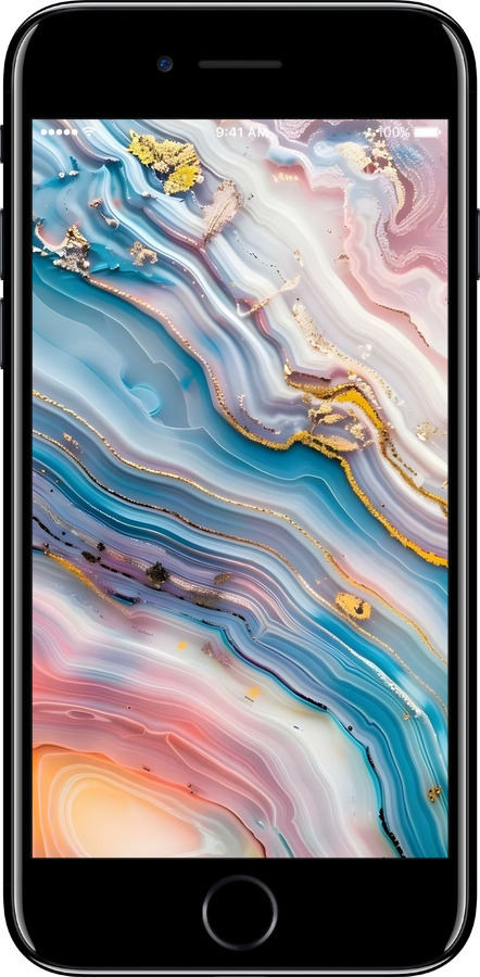TPU чехол Мрамор красивый для Apple iPhone 7 - 6376b-336 изображение 