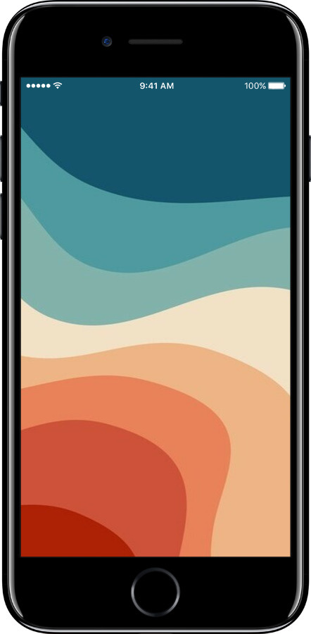 TPU чехол В стиле ретро с волнами для Apple iPhone 8 - 6531b-1031 изображение 