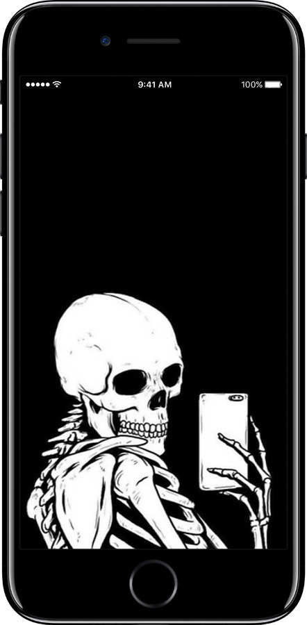 TPU чехол Скелет делает Selfie для Apple iPhone SE 2022 - 6535b-3737 изображение 