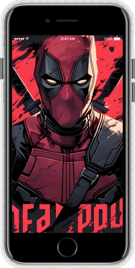 Чохол Bumper чехол Дедпул для Apple iPhone 8 - 6293pc-1031 изображение 