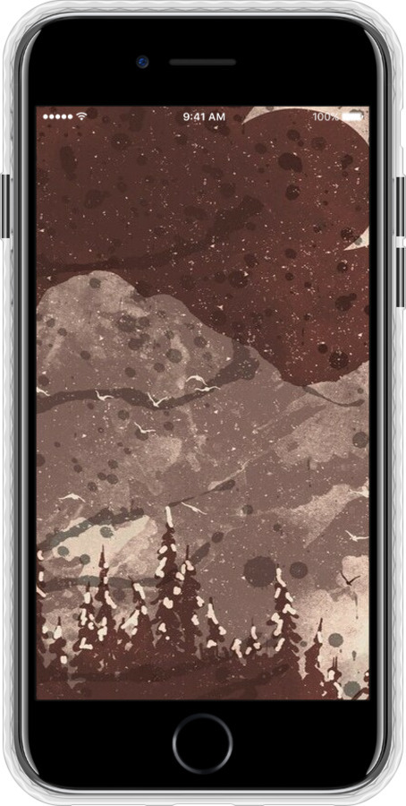 Чехол Bumper чехол С изображением лунного пейзажа в ночном лесу для Apple iPhone SE 2022 - 6546pc-3737 изображение 