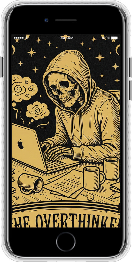 Чехол Bumper чехол The Overthinker для Apple iPhone SE 2020 - 6774pc-2013 изображение 