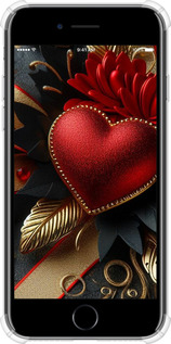 Силіконовий протиударний с посиленими кутами чехол Сердечки v2 для Apple iPhone SE 2020 - 5832sp-2013 изображение 