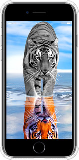 Силикон с усиленными углами чехол Тигр для Apple iPhone SE 2022 - 6016sp-3737 изображение 