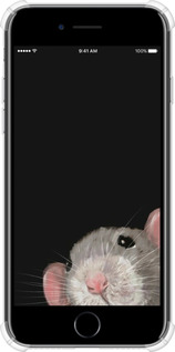 Силикон с усиленными углами чехол The Peeking Rat для Apple iPhone SE 2022 - 6442sp-3737 изображение 