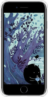 Силикон с усиленными углами чехол Арт принт Тихое место чая для Apple iPhone SE 2022 - 6544sp-3737 изображение 