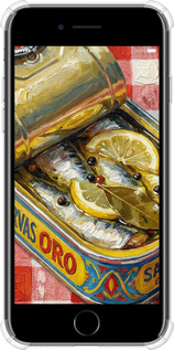 Силикон с усиленными углами чехол Vintage Sardine Tin Phone для Apple iPhone SE 2022 - 6772sp-3737 изображение 