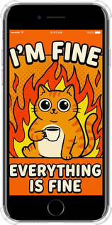 Силикон с усиленными углами чехол Funny Cat для Apple iPhone SE 2022 - 6786sp-3737 изображение 