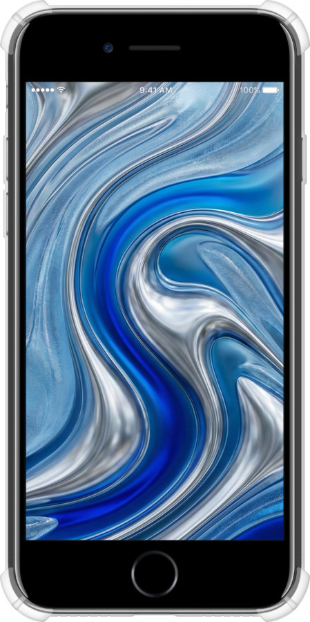 Силіконовий протиударний с посиленими кутами чехол Liquid Chrome для Apple iPhone SE 2022 - 6781sp-3737 изображение 