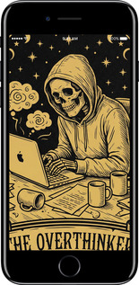 2D пластиковый чехол The Overthinker для Apple iPhone SE 2022 - 6774t-3737 изображение 