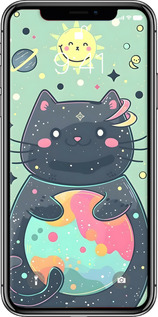 TPU чехол Милый котик для Apple iPhone XS - 6364b-1583 изображение 