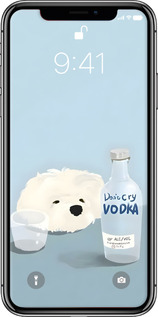 TPU чехол Пес водка для Apple iPhone X - 6368b-1050 изображение 
