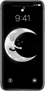 TPU чехол Лунные объятия для Apple iPhone X - 6508b-1050 изображение 
