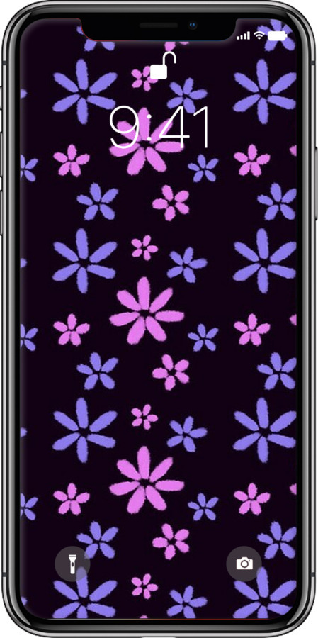 TPU чехол з квітами для Apple iPhone X - 6258b-1050 изображение 
