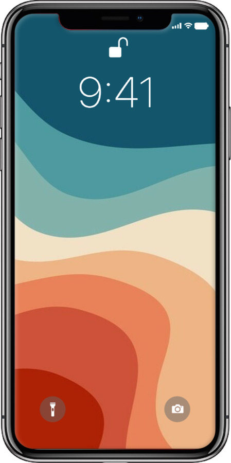 TPU чехол В стиле ретро с волнами для Apple iPhone X - 6531b-1050 изображение 