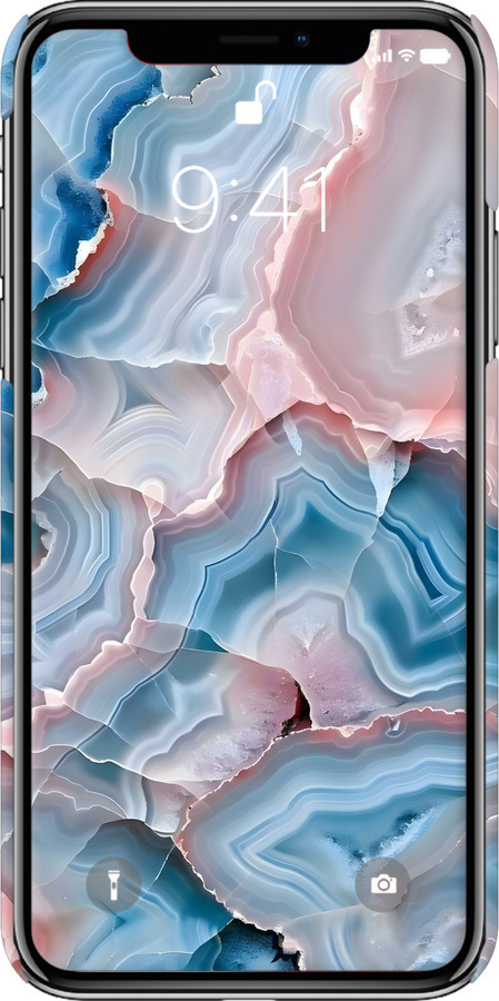 3D пластиковый глянцевый чехол Мрамор для Apple iPhone XS - 6306c-1583 изображение 