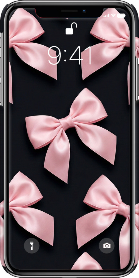 3D пластиковый матовый чехол Coquette Ribbons Dark Coquette для Apple iPhone X - 6767m-1050 изображение 